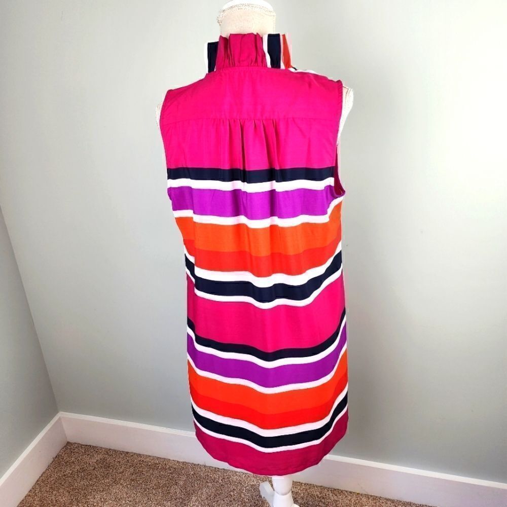 SOUTHERN FROCK WOMEN'S SHIFT SLEEVELESS RUFFLE NECKLINE DRESS SIZE LARGE - Picture 5 of 8